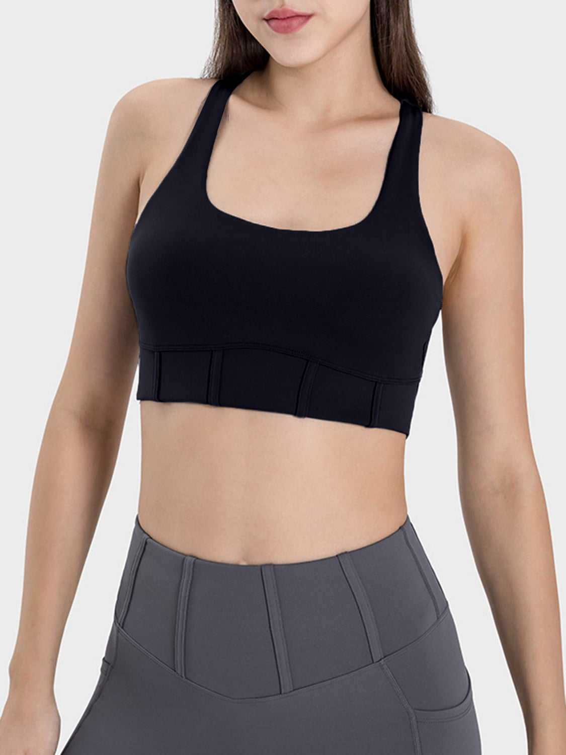 Square Neck Wide Strap Active Tank - MONLANE