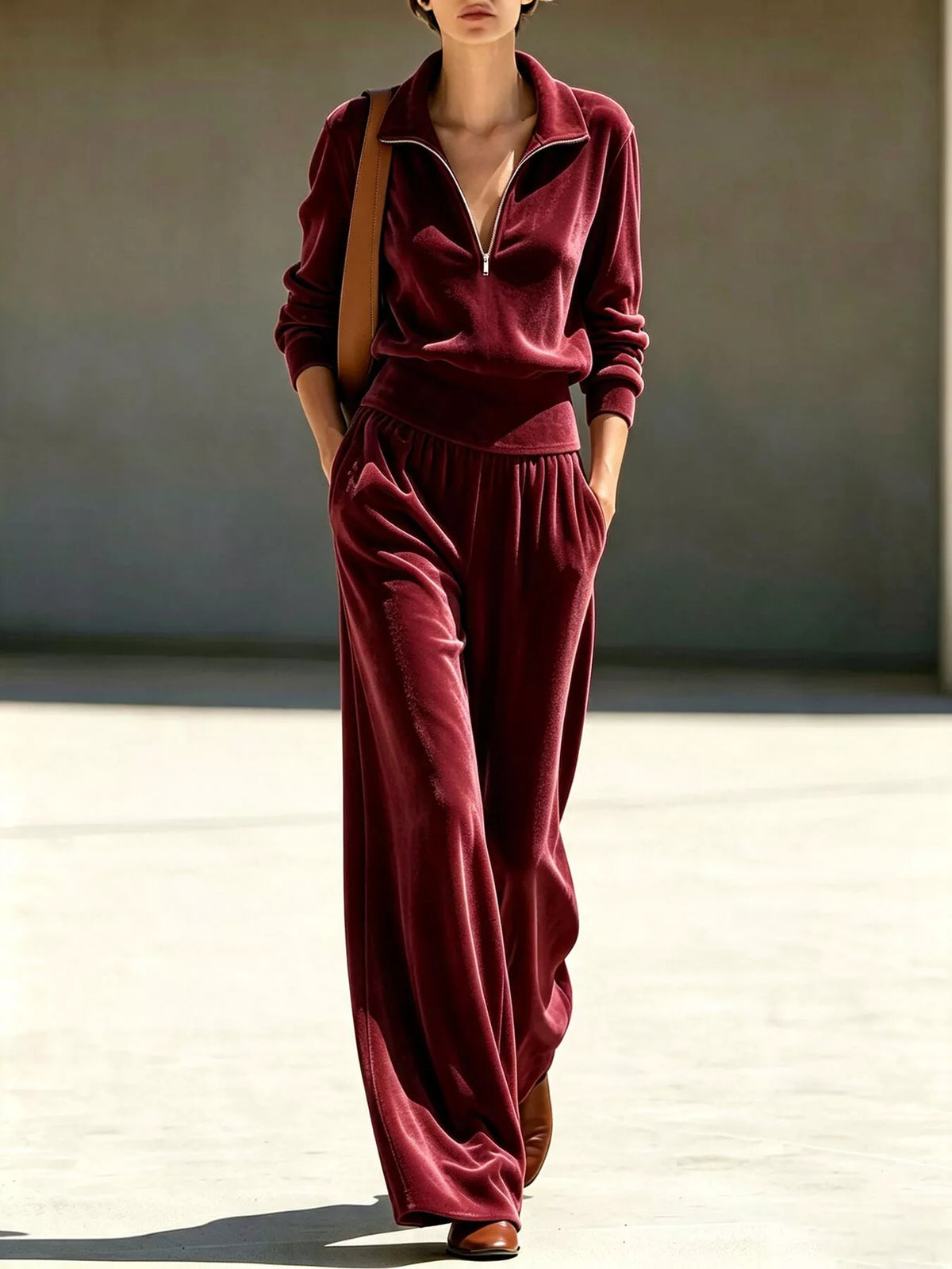 Quarter-zip pants set, view 11
