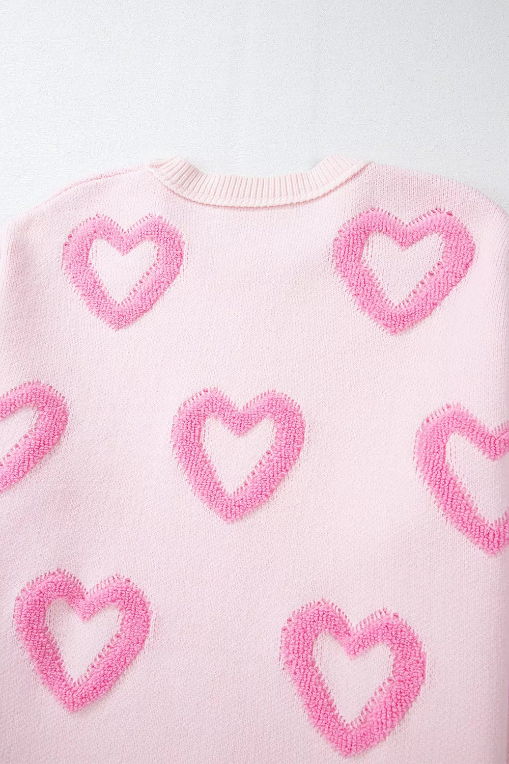 Heart Shape Bubble Sleeve Baggy Sweater