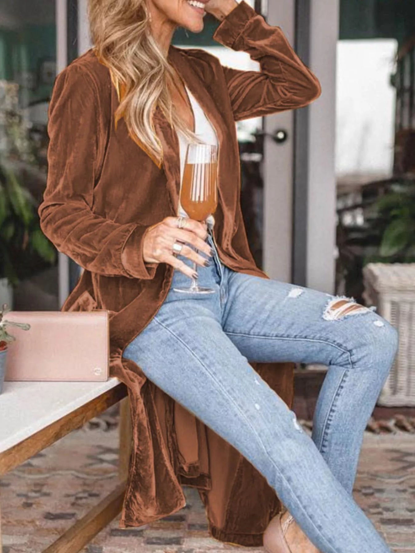 Long Sleeve Longline Cardigan