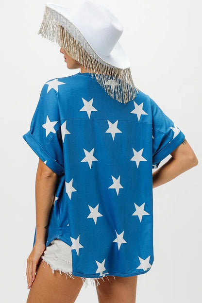 Fourth Of July Star Knit T-Shirt