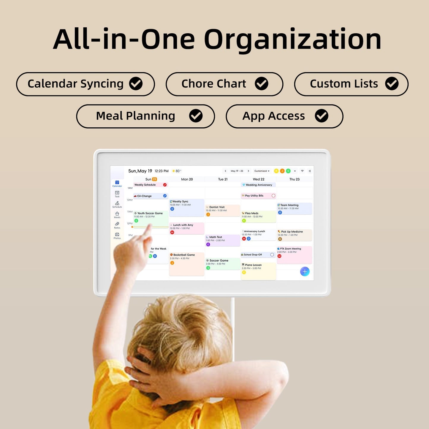Digital Calendar Digital Wall Planner & Chore Chart