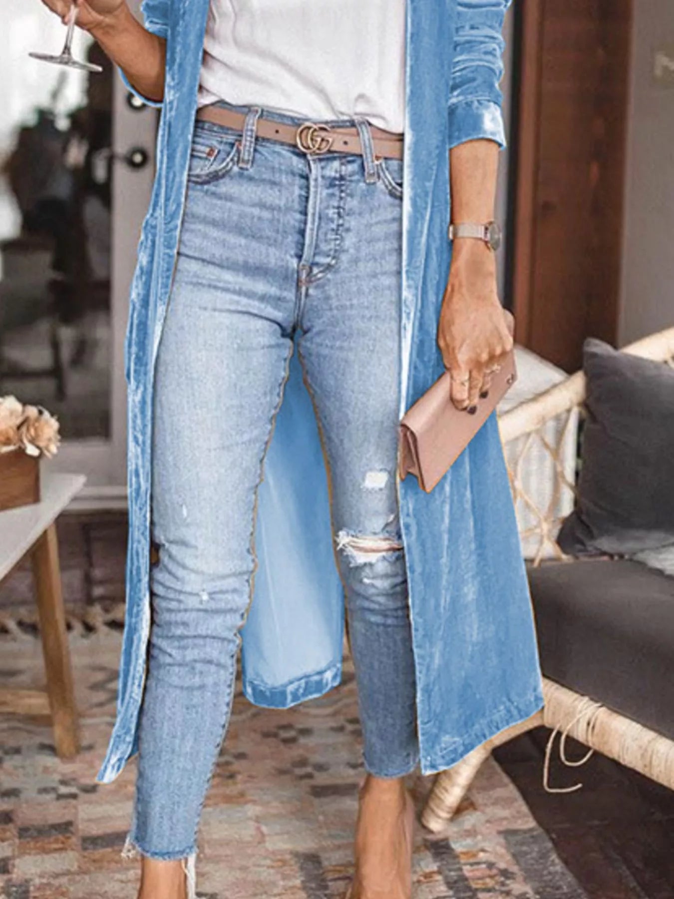 Long Sleeve Longline Cardigan