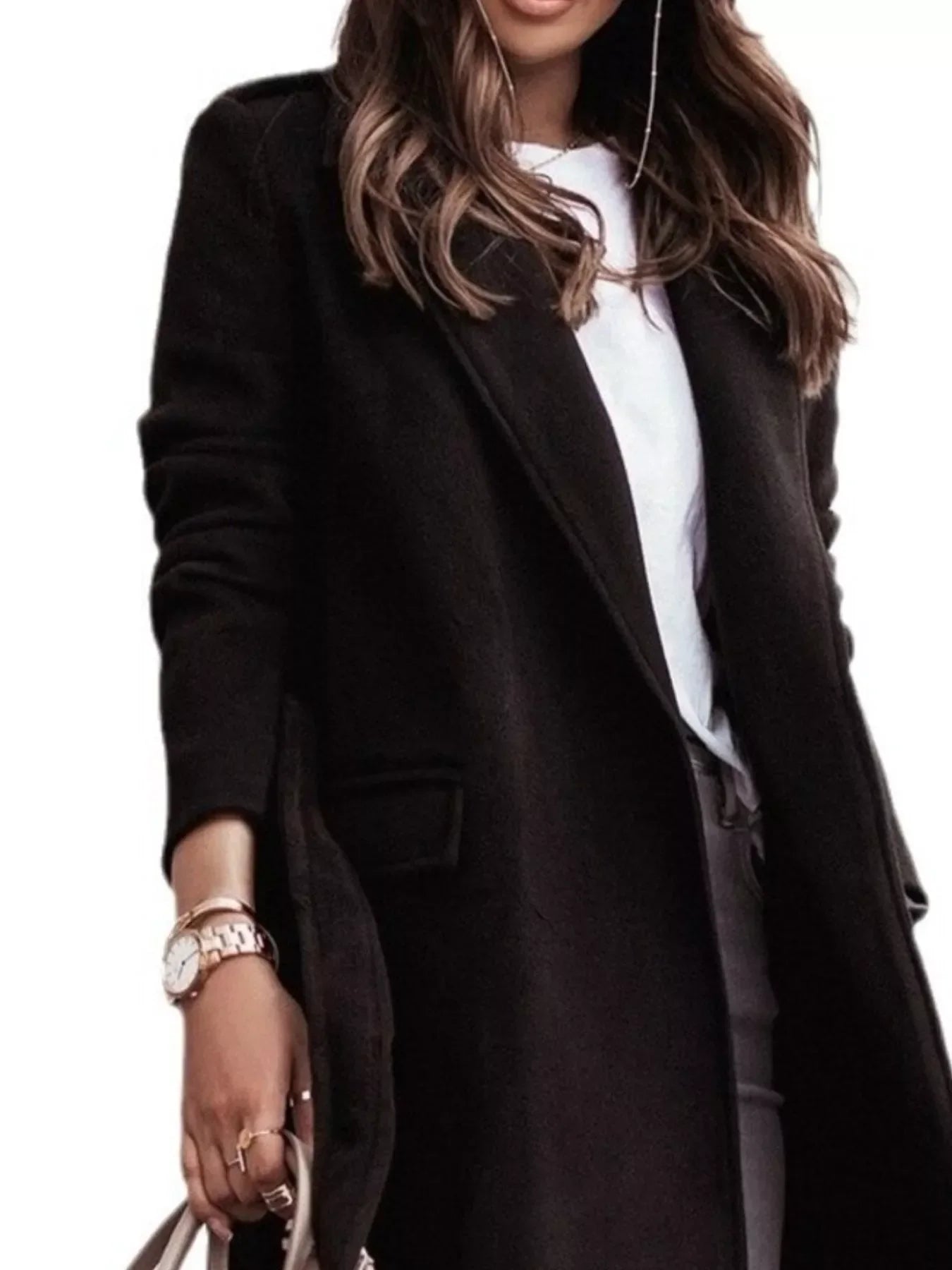 Tie Waist Longline Outerwear