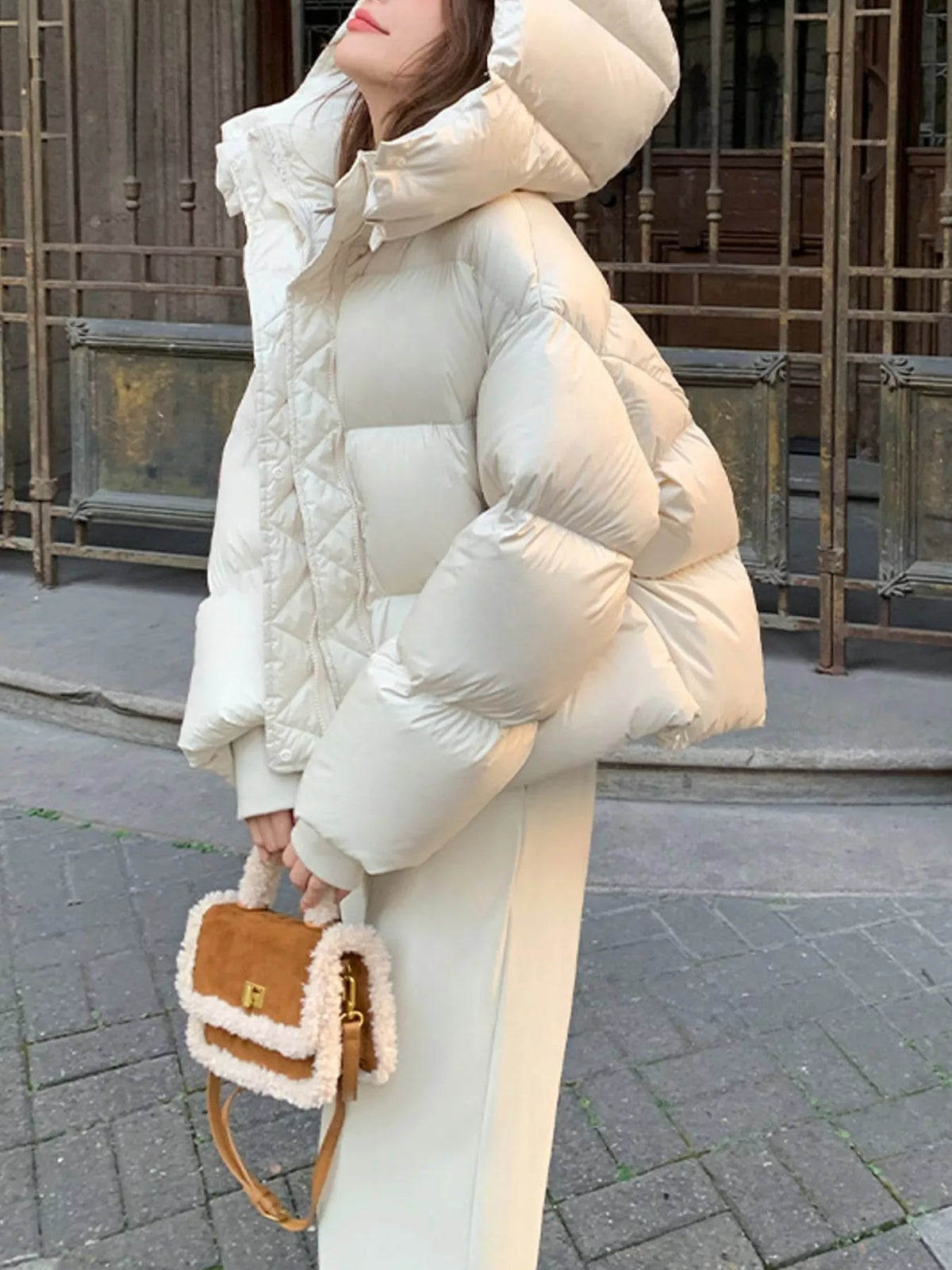 Quilted hooded puffer jacket, view 15