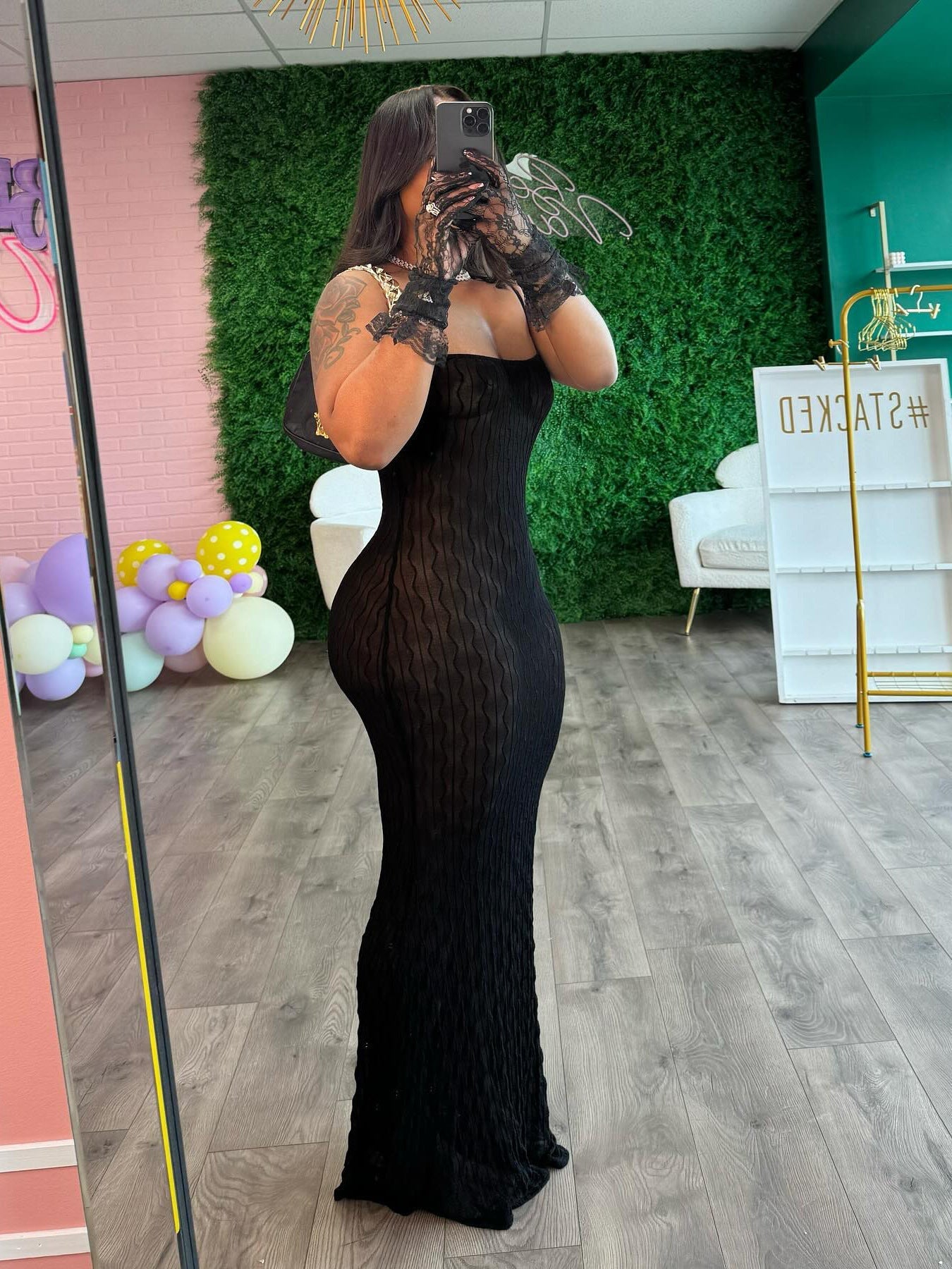 Half transparent camisole dress