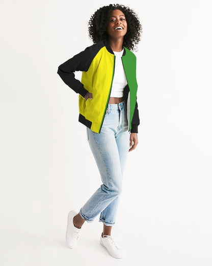 Jamaica Mi Love Di Christmus Vibes Inna Disemba Women's All-Over Print Bomber Jacket