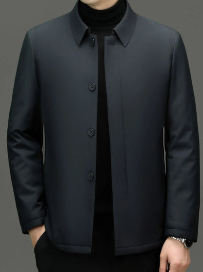 Men's Plus Size Button Up Jacket