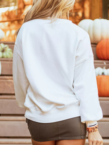 Halloween Pumpkin Patched Sweatshirt