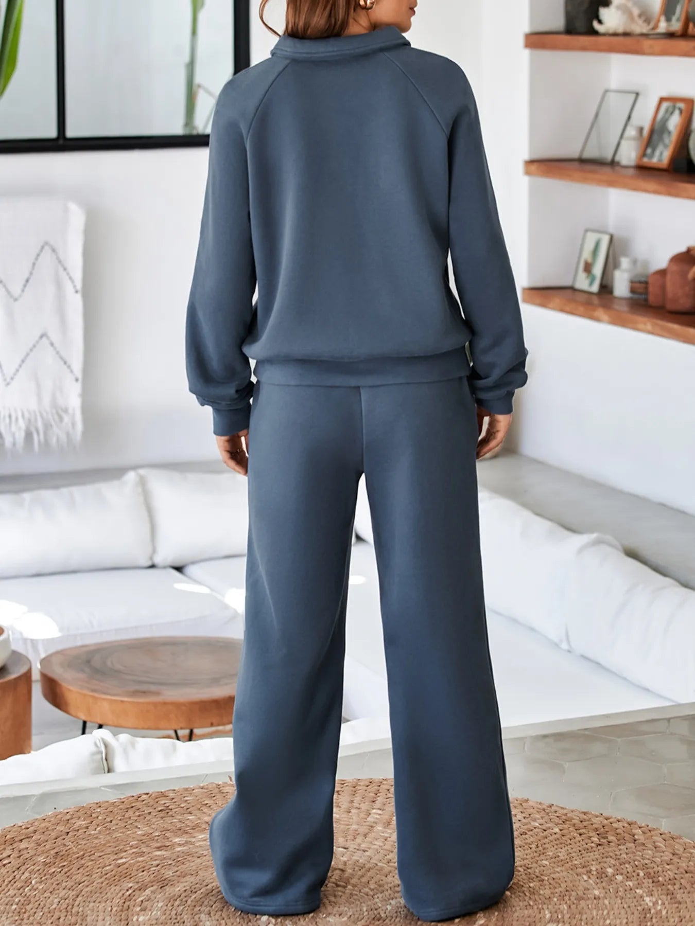 Sweatshirt and High Waist Pants Active Set