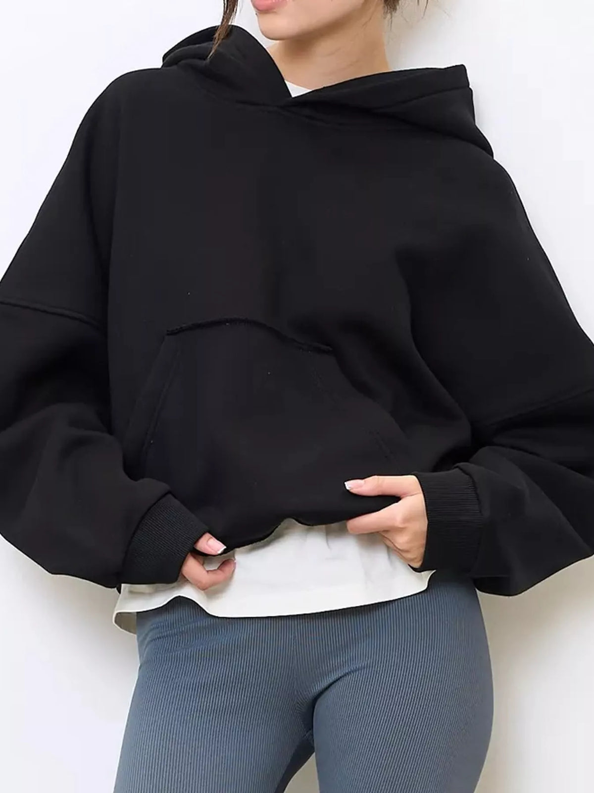 Women's Oversized Hoodie with Kangaroo Pocket, 8 Colors