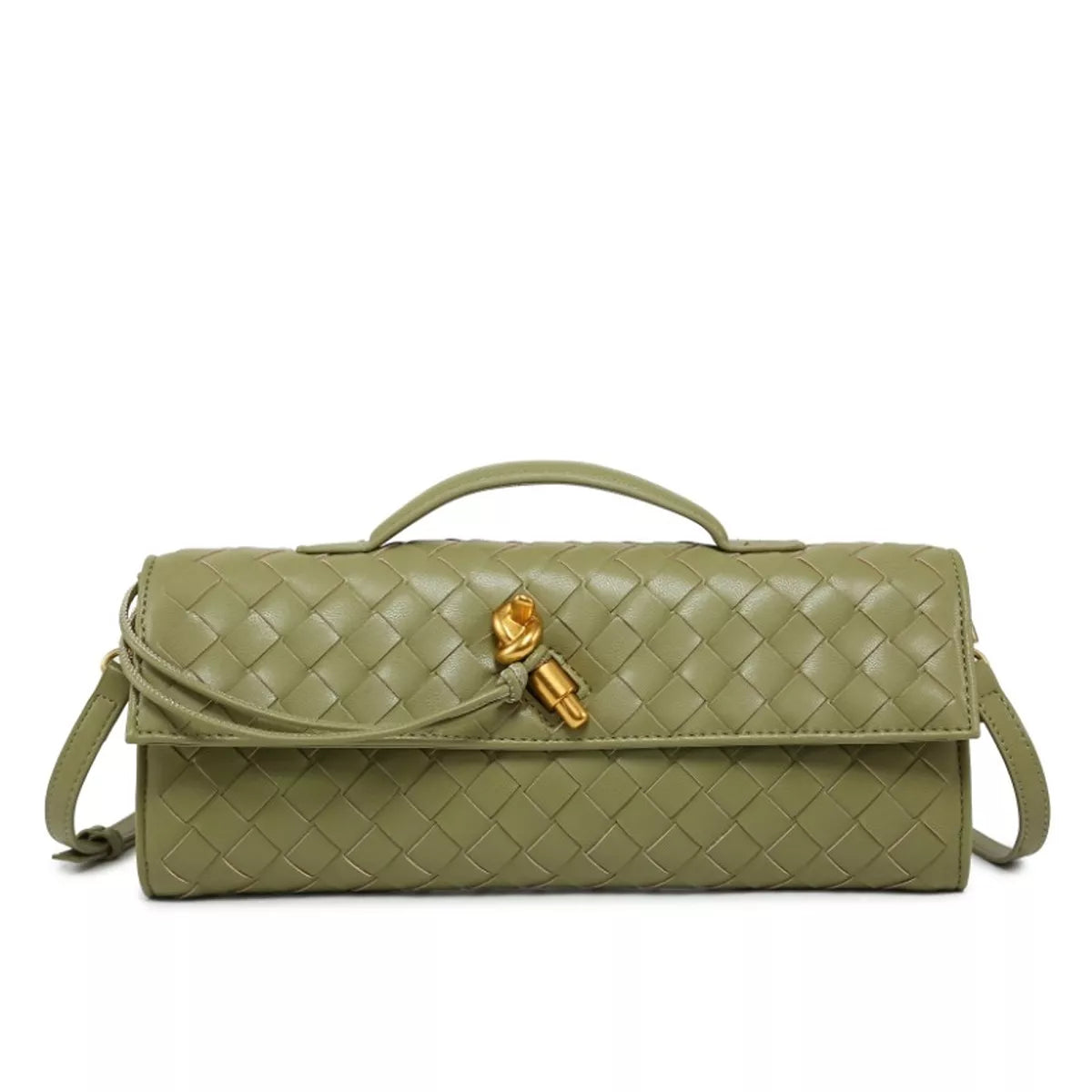 Woven Leather Wristlet