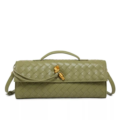 Woven Leather Wristlet