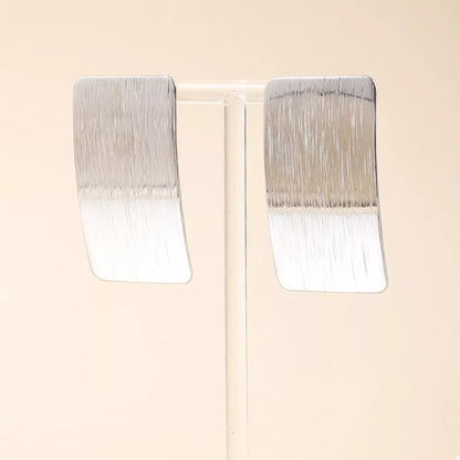 18K Gold-Plated Rectangle Earrings