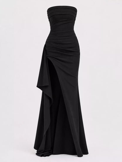 Strapless high-slit bodycon dress, view 15