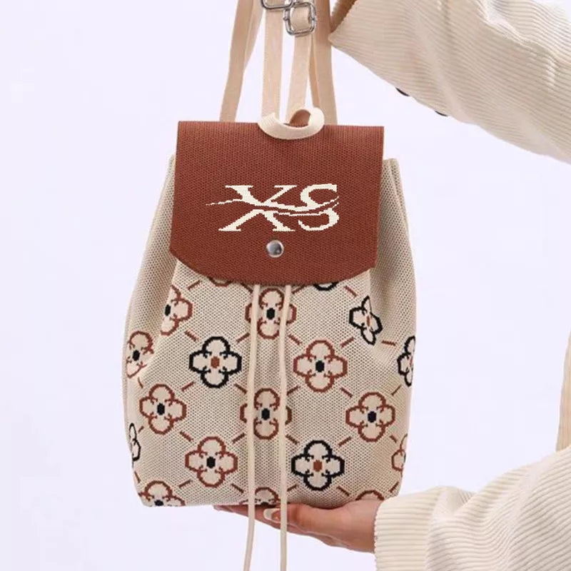 Floral Print Drawstring Backpack Bag