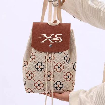 Floral Print Drawstring Backpack Bag