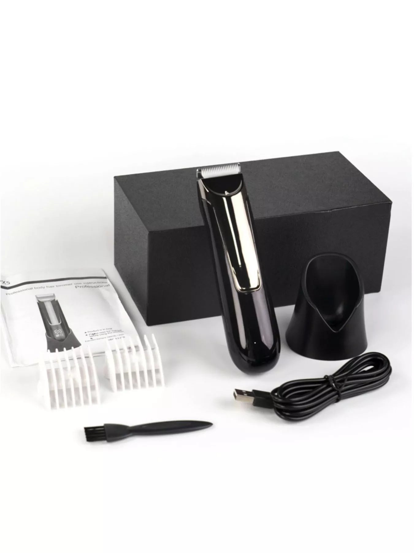 Men's Waterproof Electric Trimmer with LCD & Dock Charging