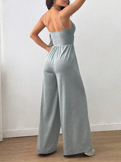 Spaghetti Strap Wide-Leg Jumpsuit