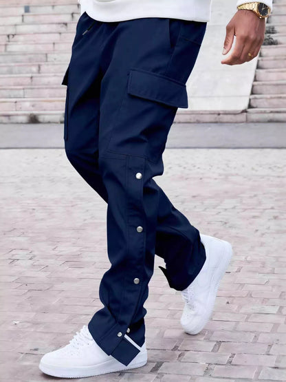 Men's Plus Size Solid Color Cargo Pants