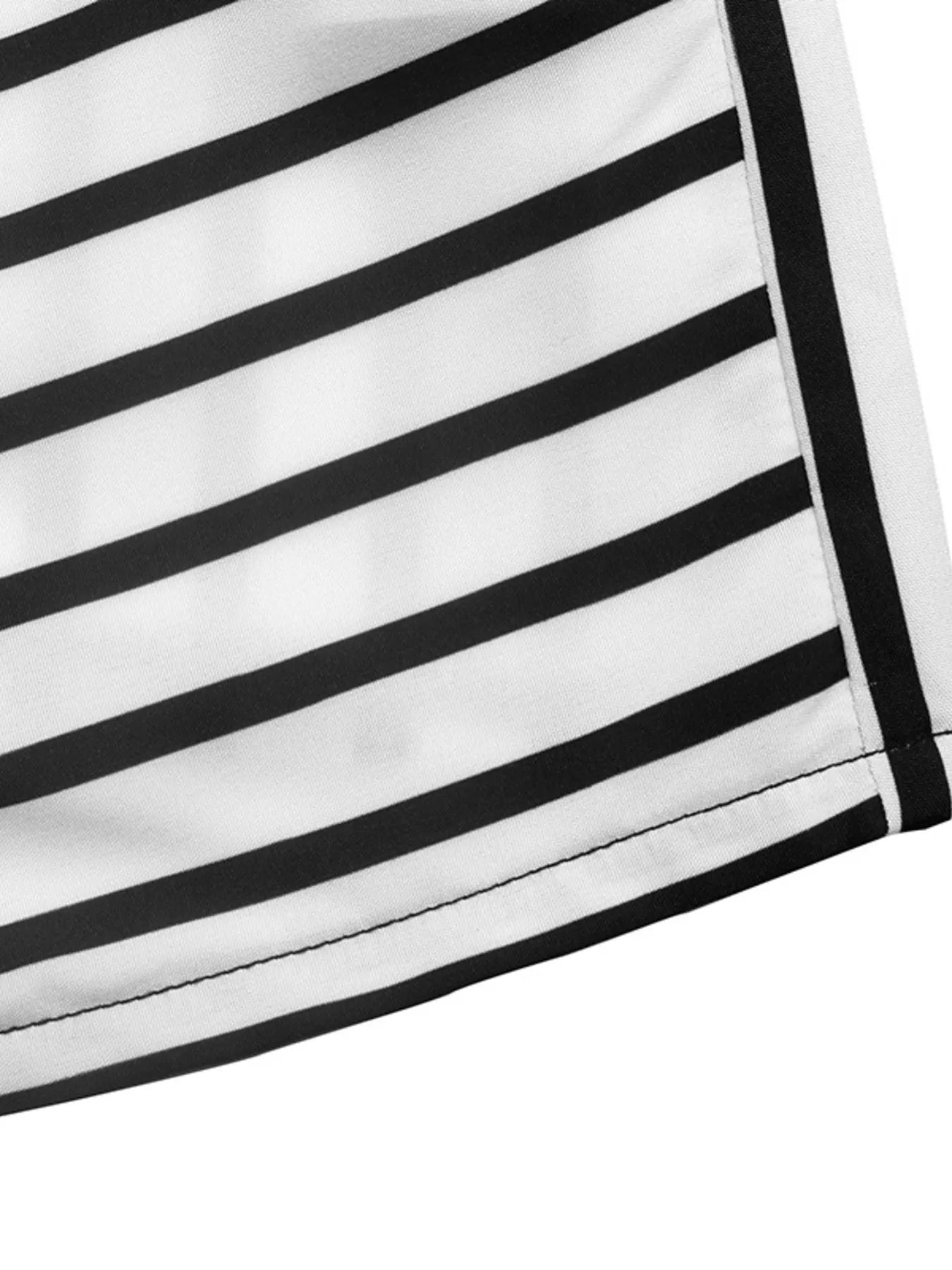 Striped Color Block Surplice Shirt