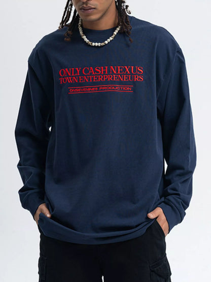 Men's Letter Long Sleeve T-Shirt