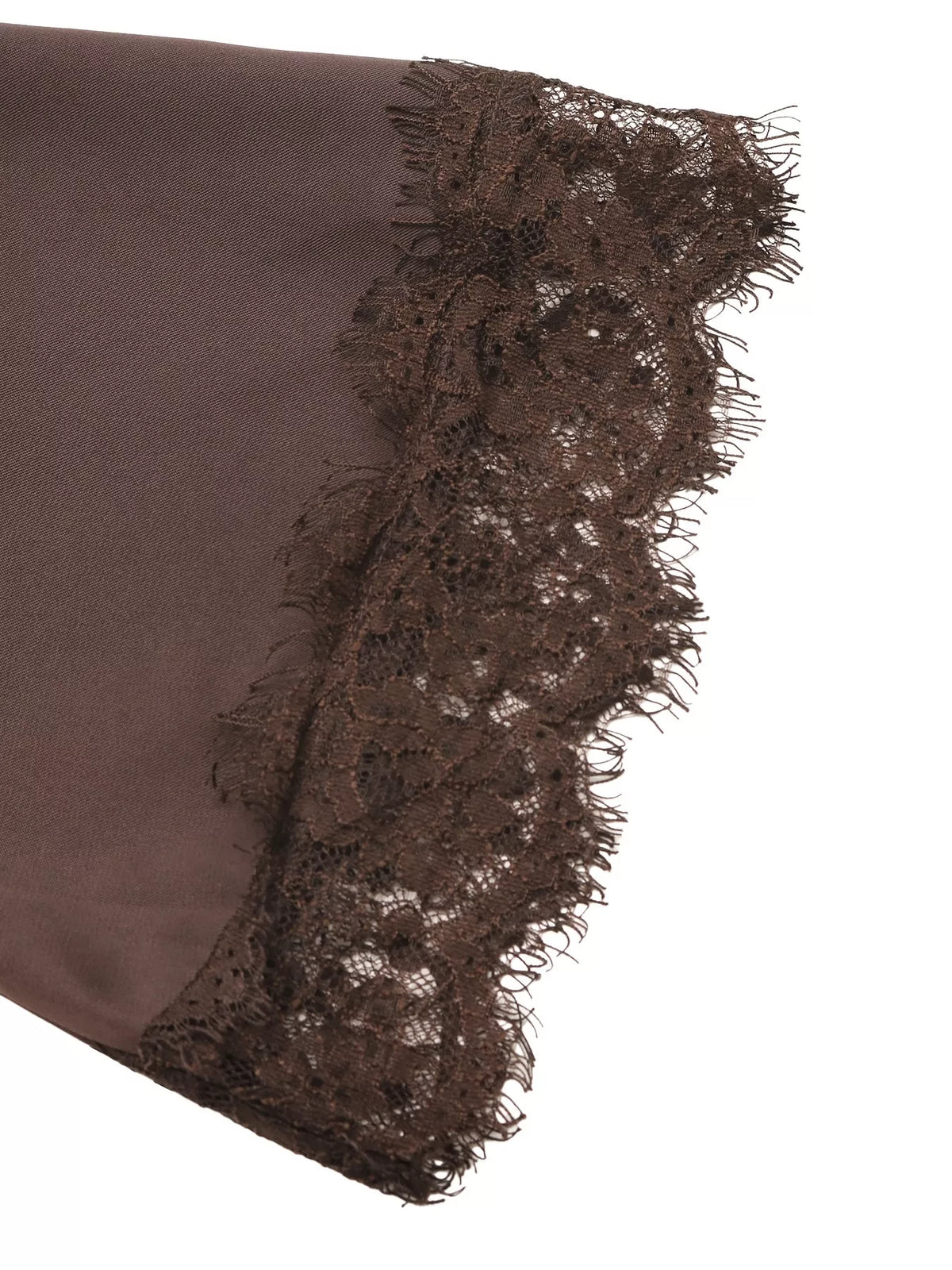 Lace trim satin blouse, view 9