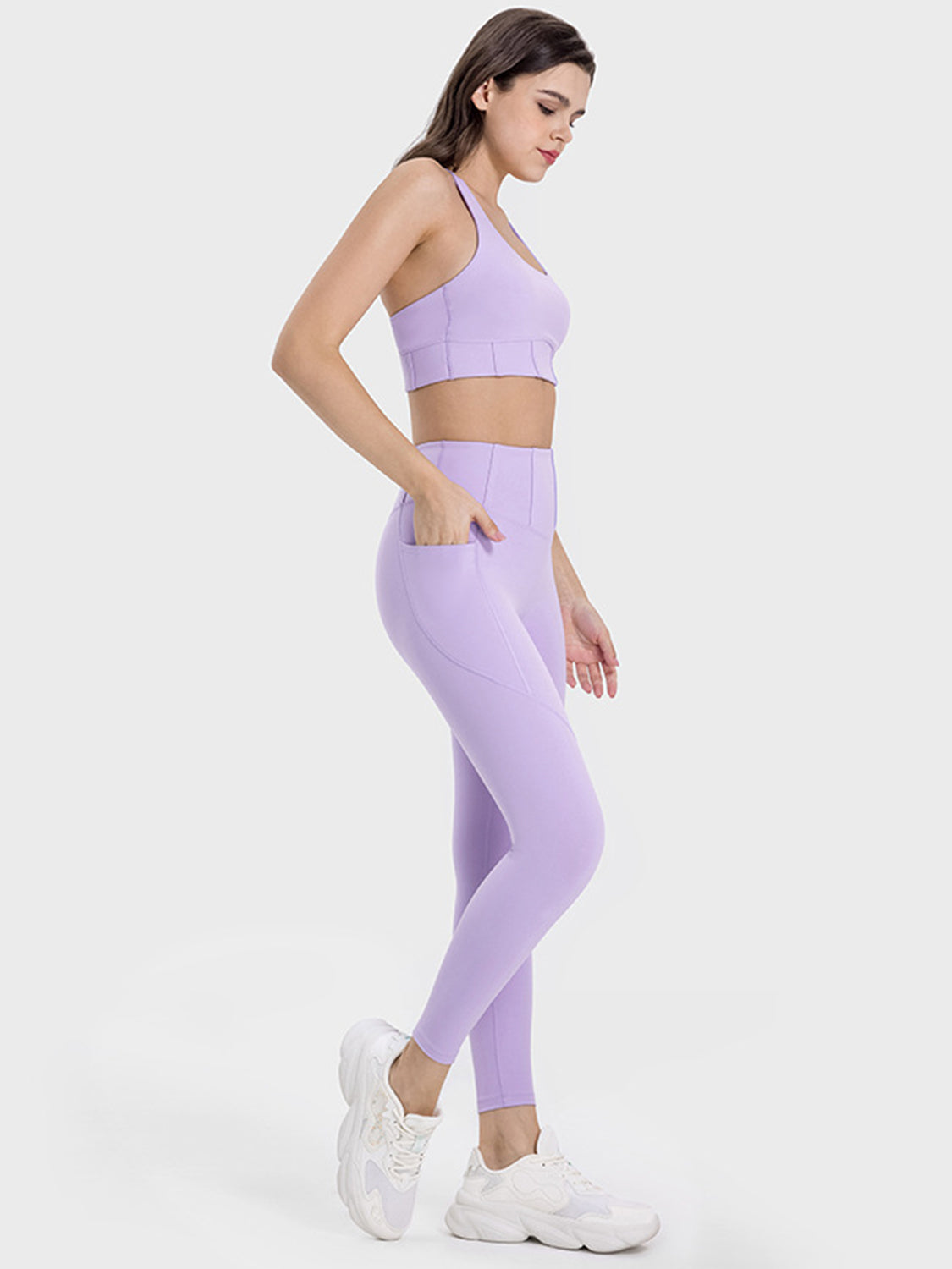 Pocketed High Waist Active Leggings - MONLANE