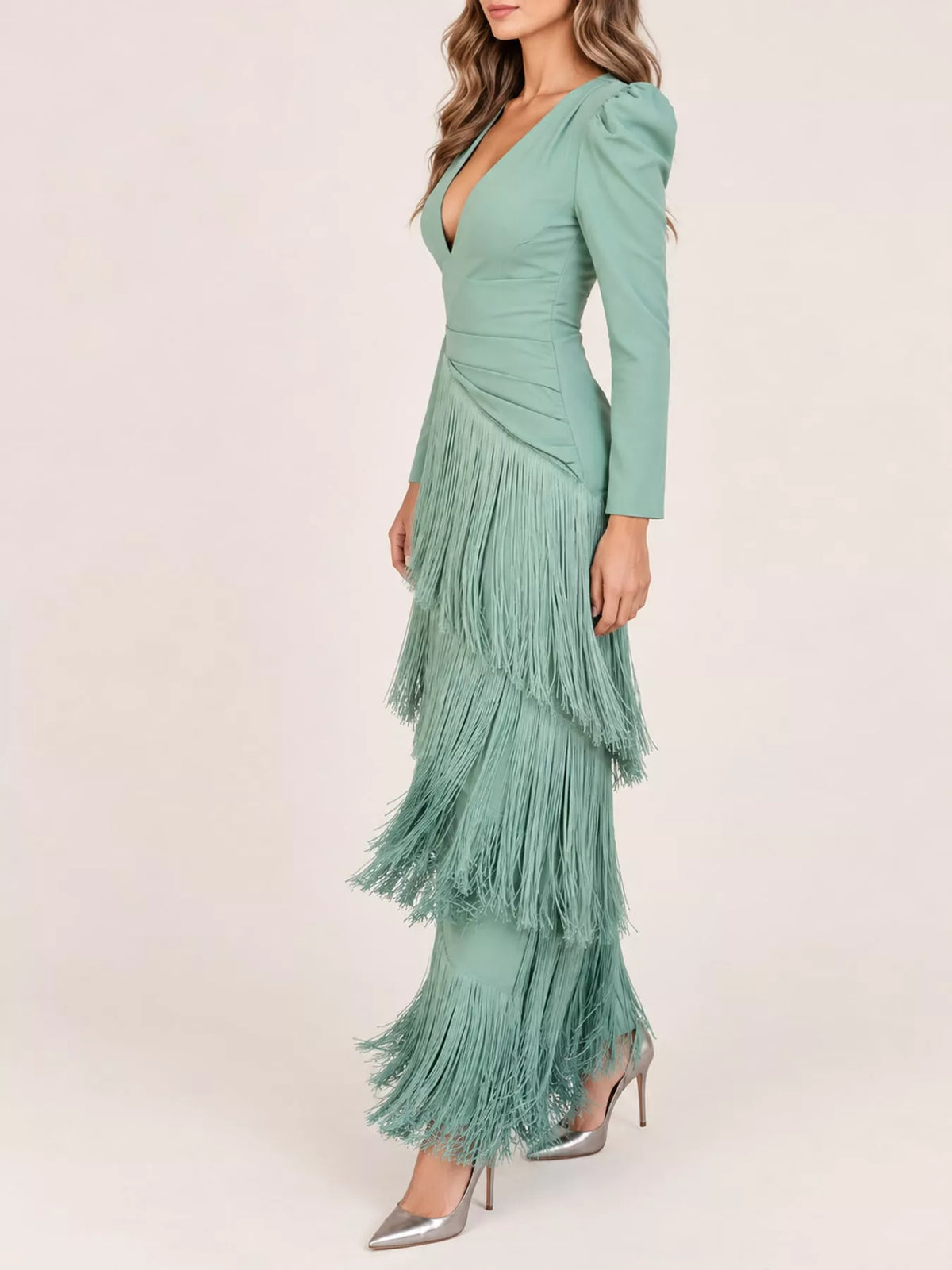 Fringe bodycon dress, view 5