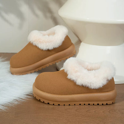 Faux fur lined flat boots, view 4