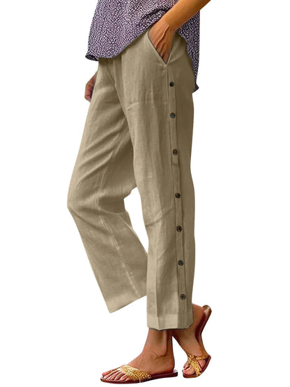 Casual Wide Leg Plus Size Pants