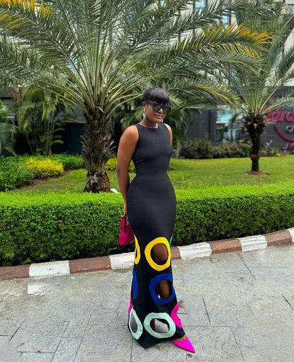 Round Neck Sleeveless A-line Dress