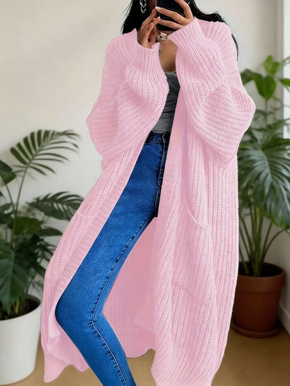Plus size chunky knit cardigan, view 62