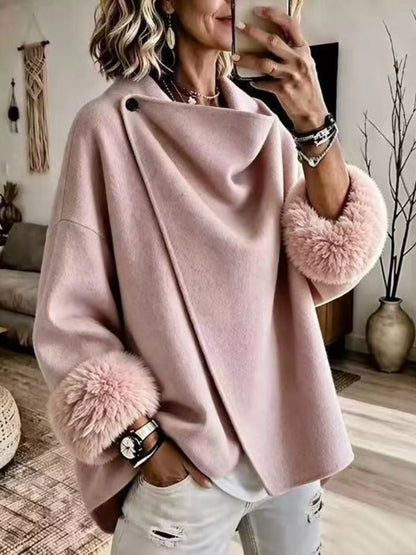 Faux fur cuff jacket, view 4
