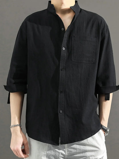 Men's Plus Size Casual Button Up Shirt