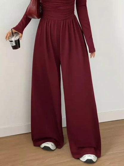 Scoop Neck Wide Leg Jumpsuit