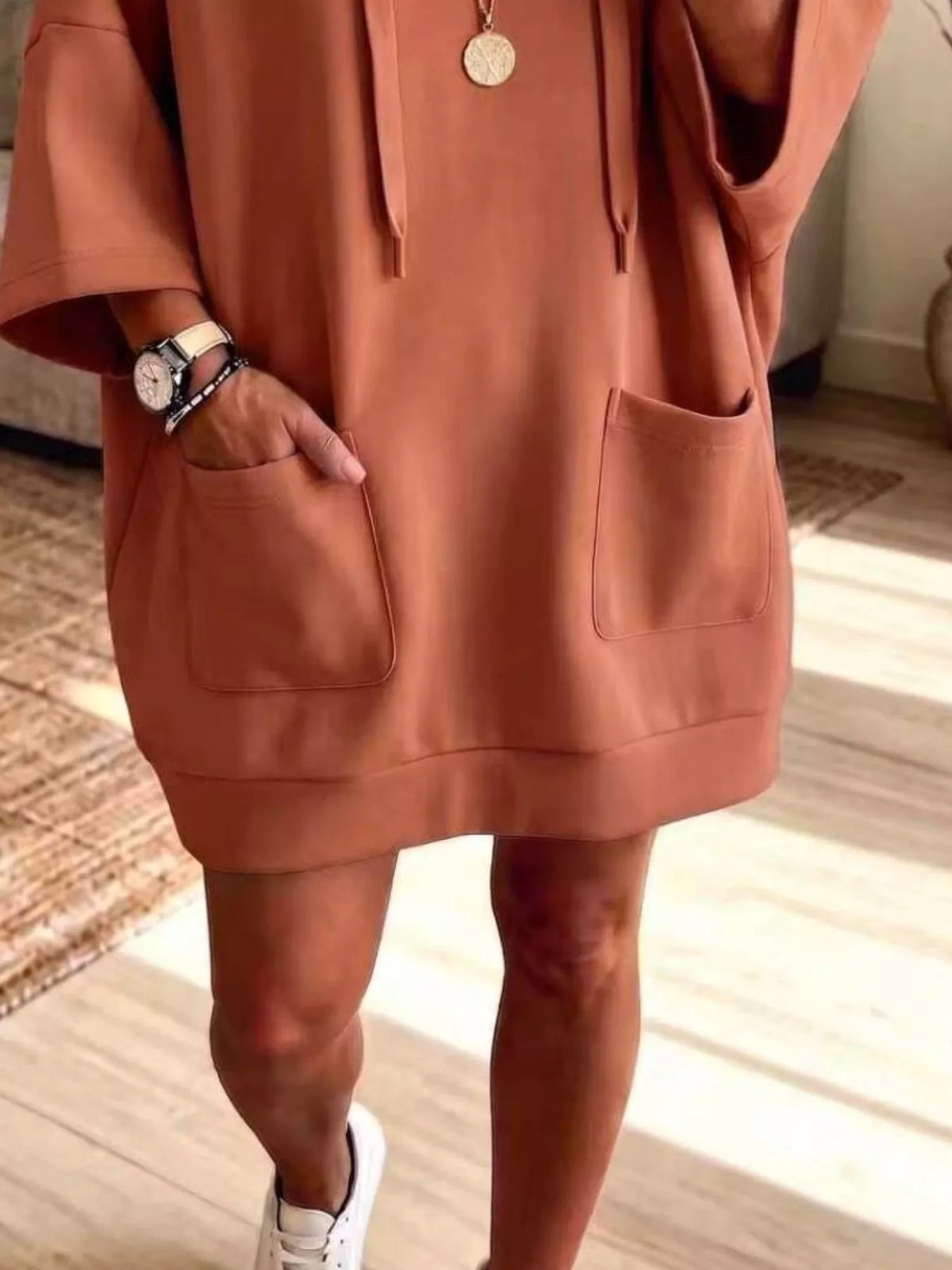 Full Size Drawstring Hoodie Plus Size