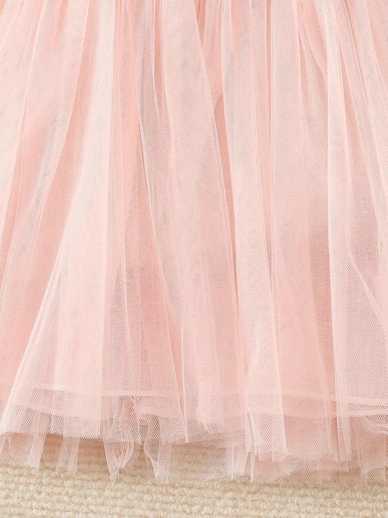 Children's Floral Cap Sleeve Tulle Dress