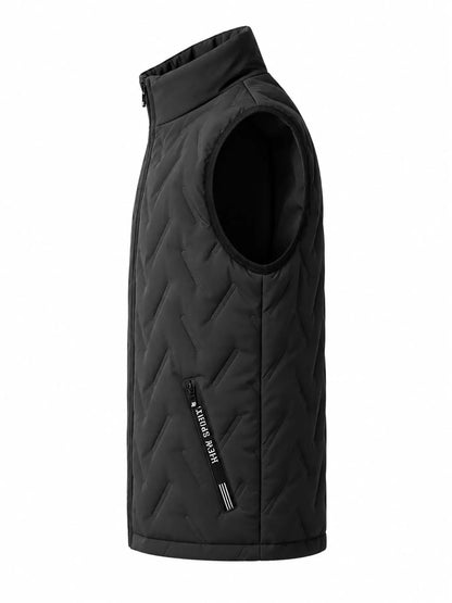 Men's fleece-lined quilted vest, view 7