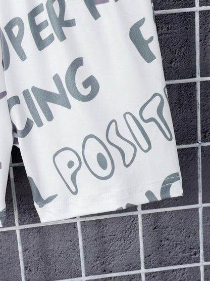 Children's Cartoon Graphic T Shorts Set