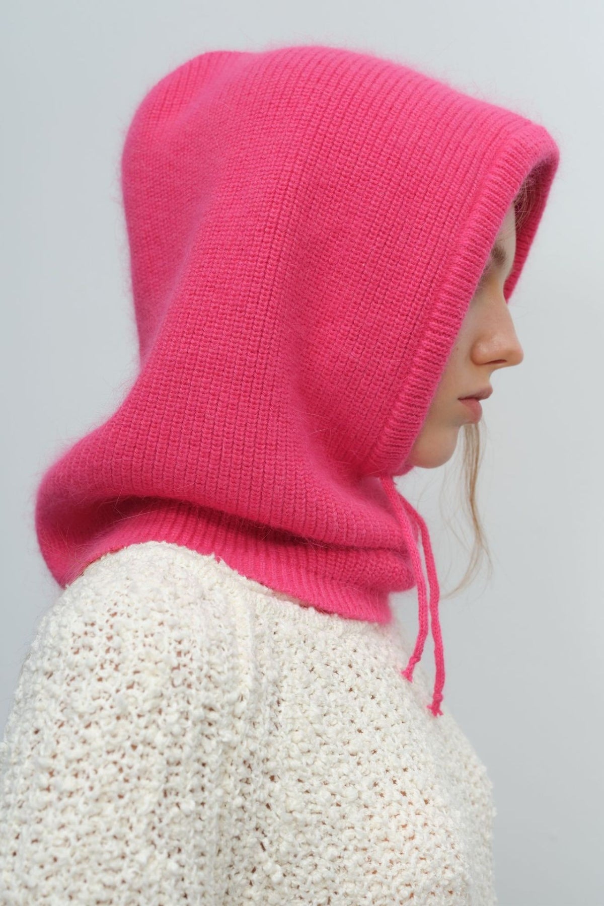 Drawstring Thermal Knit Hat