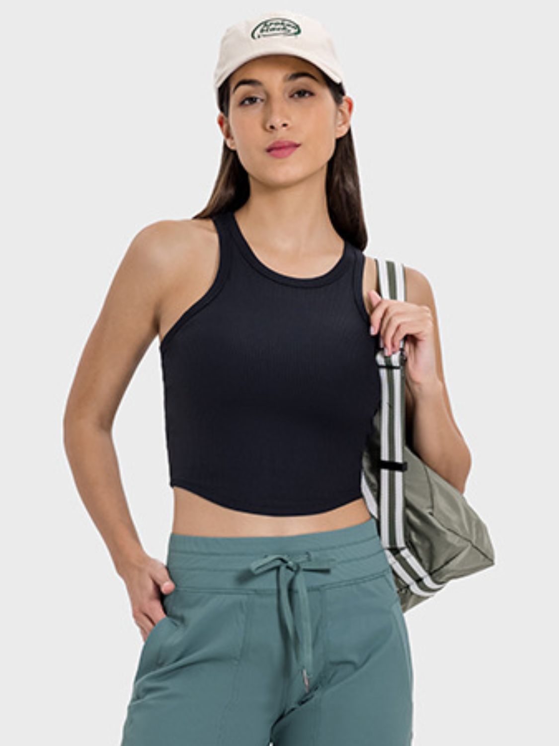 Round Neck Racerback Active Tank - MONLANE