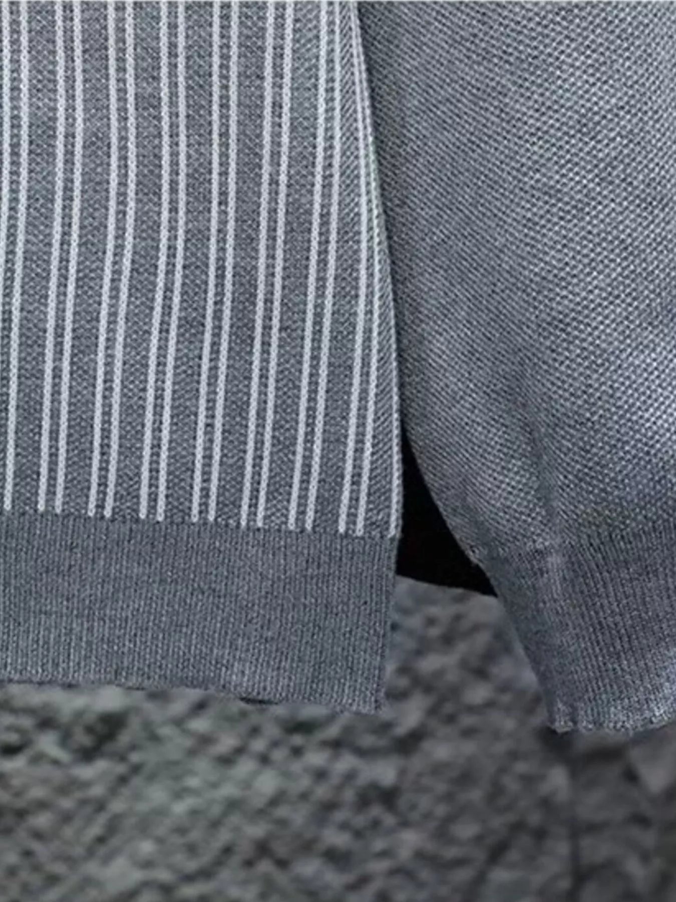 Men's Plus Size Striped Sweater