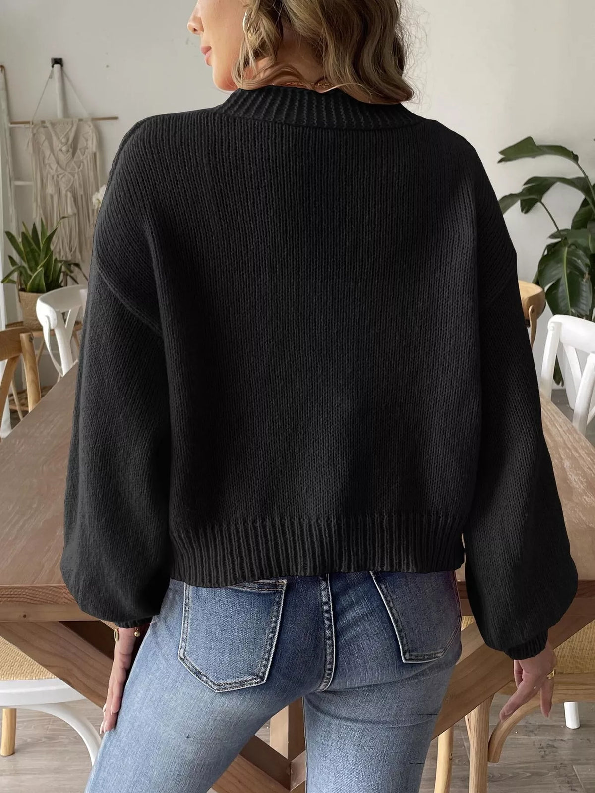 Flower Open Front Cardigan