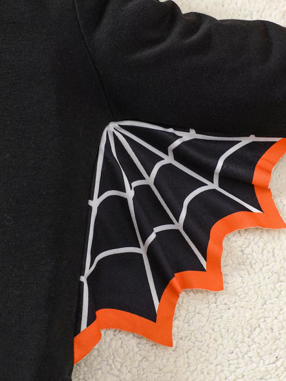 Children's Halloween 'Fab-Boo-Lous' Bat Wing Top and Tulle Skirt Set
