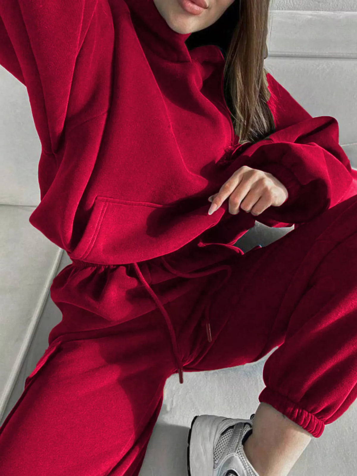Kangaroo Pocket Hoodie and Joggers Set