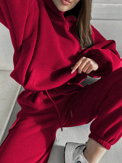 Kangaroo Pocket Hoodie and Joggers Set