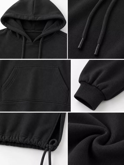 Hooded sweatshirt midi dress, view 11