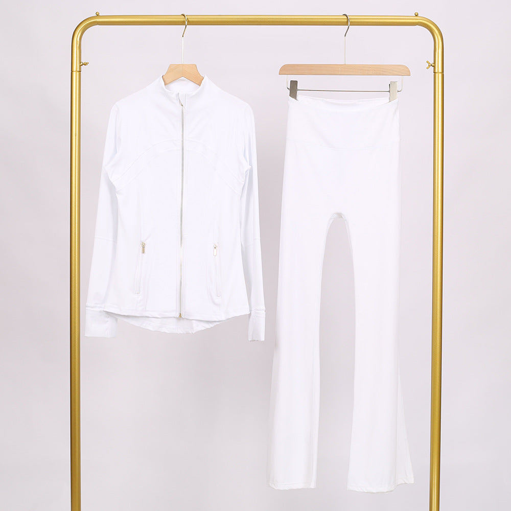 Golden zipper Slim fit yoga pants set