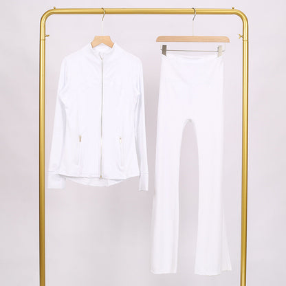 Golden zipper Slim fit yoga pants set